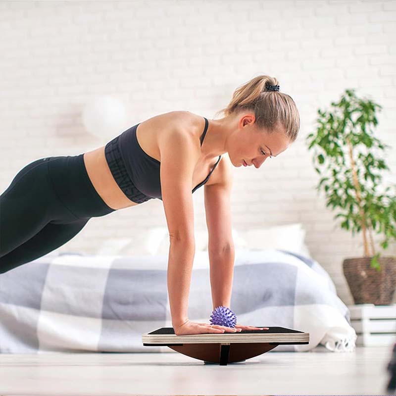 Wooden Balance Board - Training for Strength, Balance and Rehabilitation