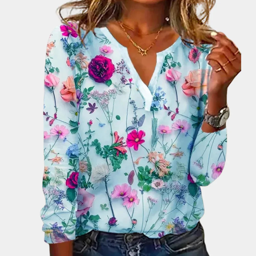 Maelle Blouse – Playful Floral Women’s Shirt