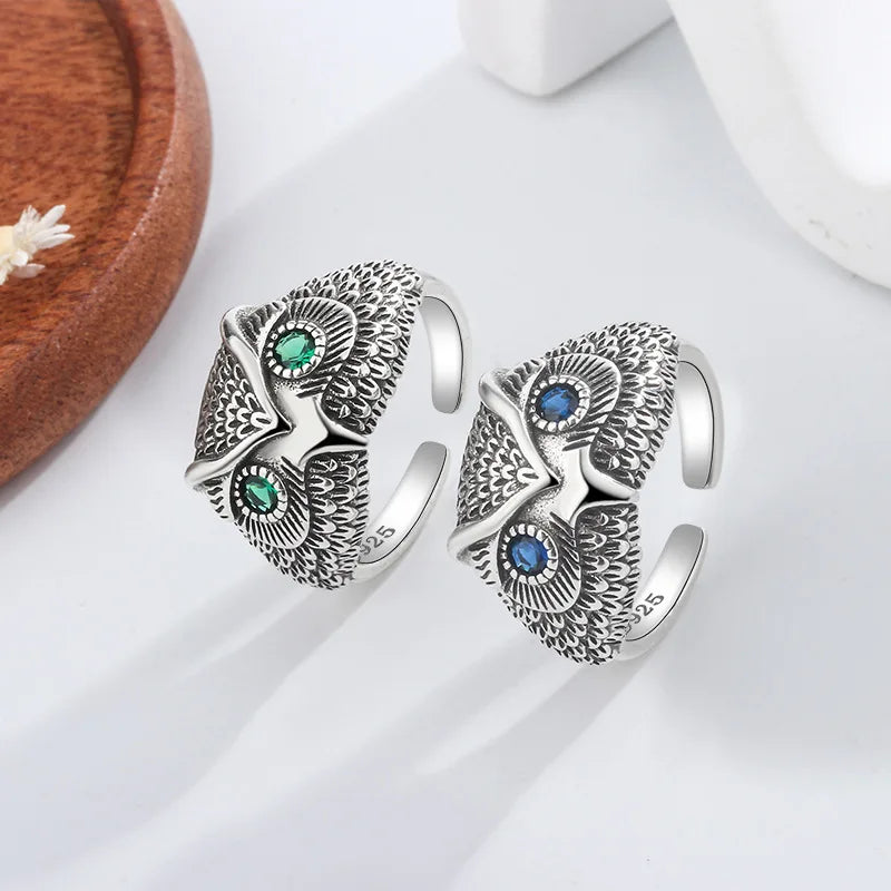 Sterling Silver Owl Ring