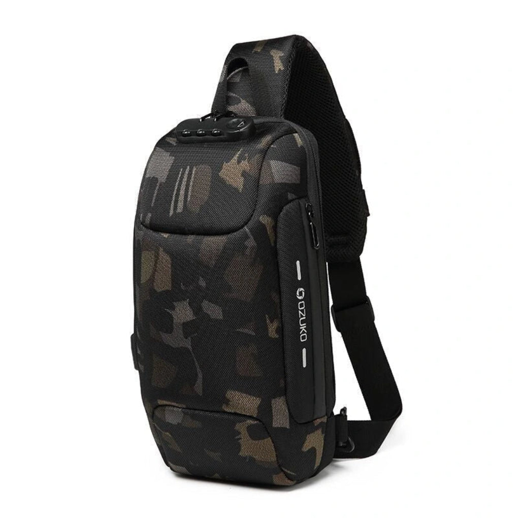 Secure Tech Crossbody Bag – Travel-Ready with USB Port and Hidden Pockets