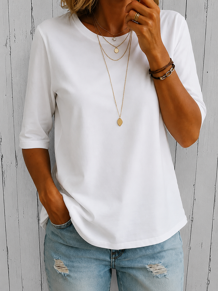 Comfort Coverage T-Shirt with Longer Half Sleeves