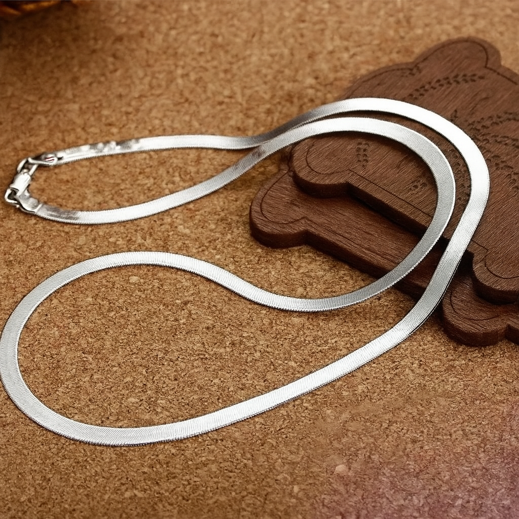 Sterling Silver Blade Chain Necklace