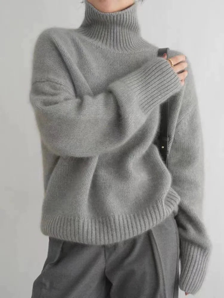 Soft Cashmere Women's Polo Neck Jumper - Seraphina