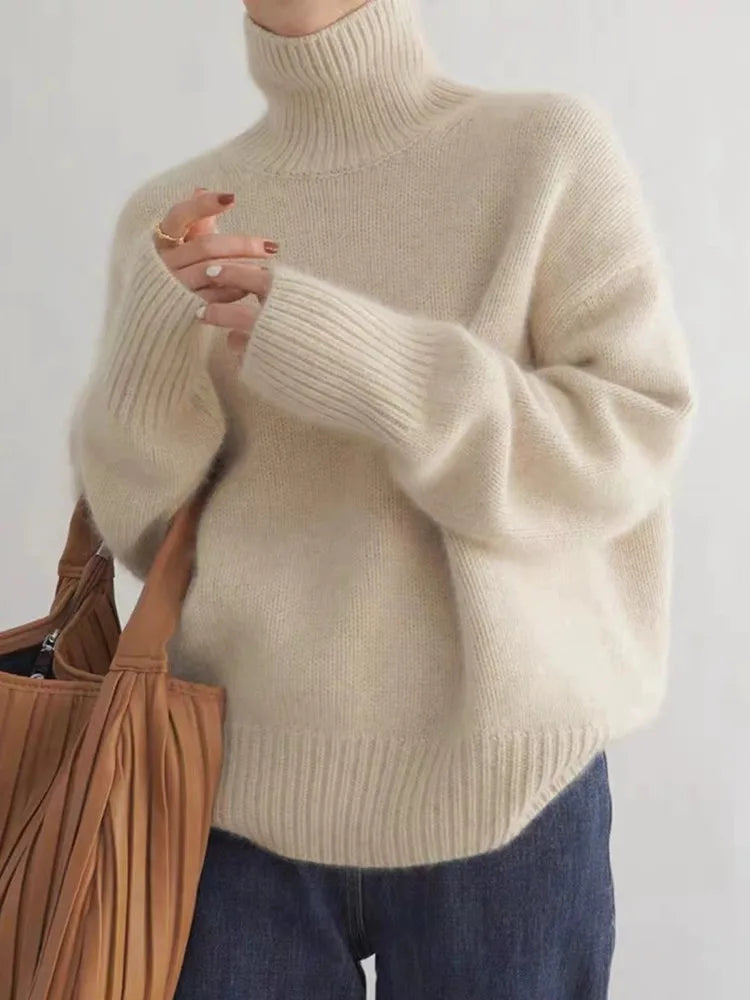 Soft Cashmere Women's Polo Neck Jumper - Seraphina