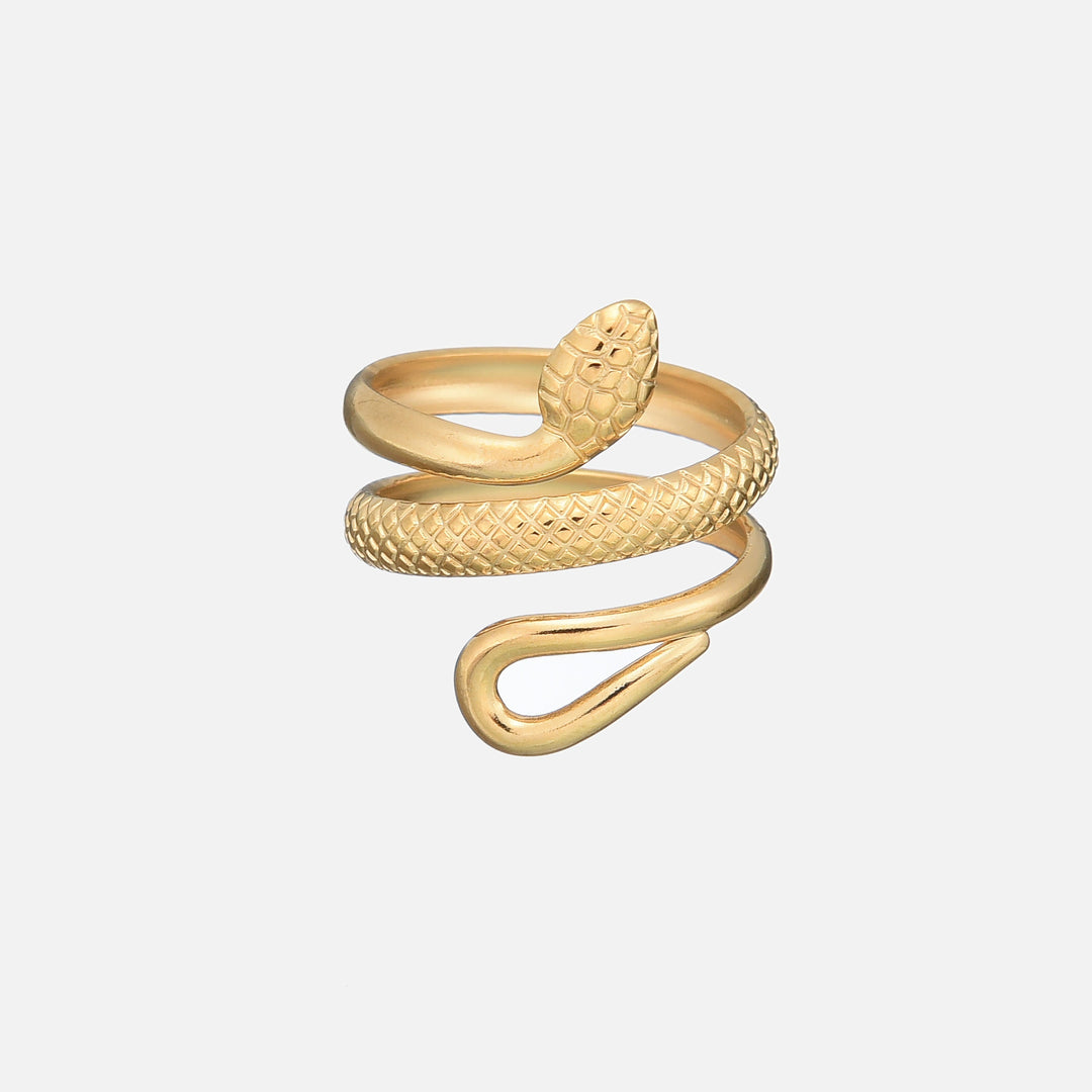 Detailed Snake Ring (Adjustable)