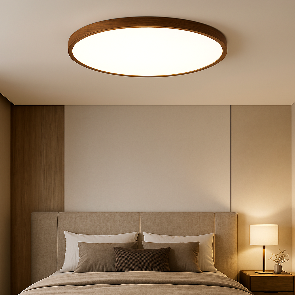 Dark Wood Ceiling Lamp