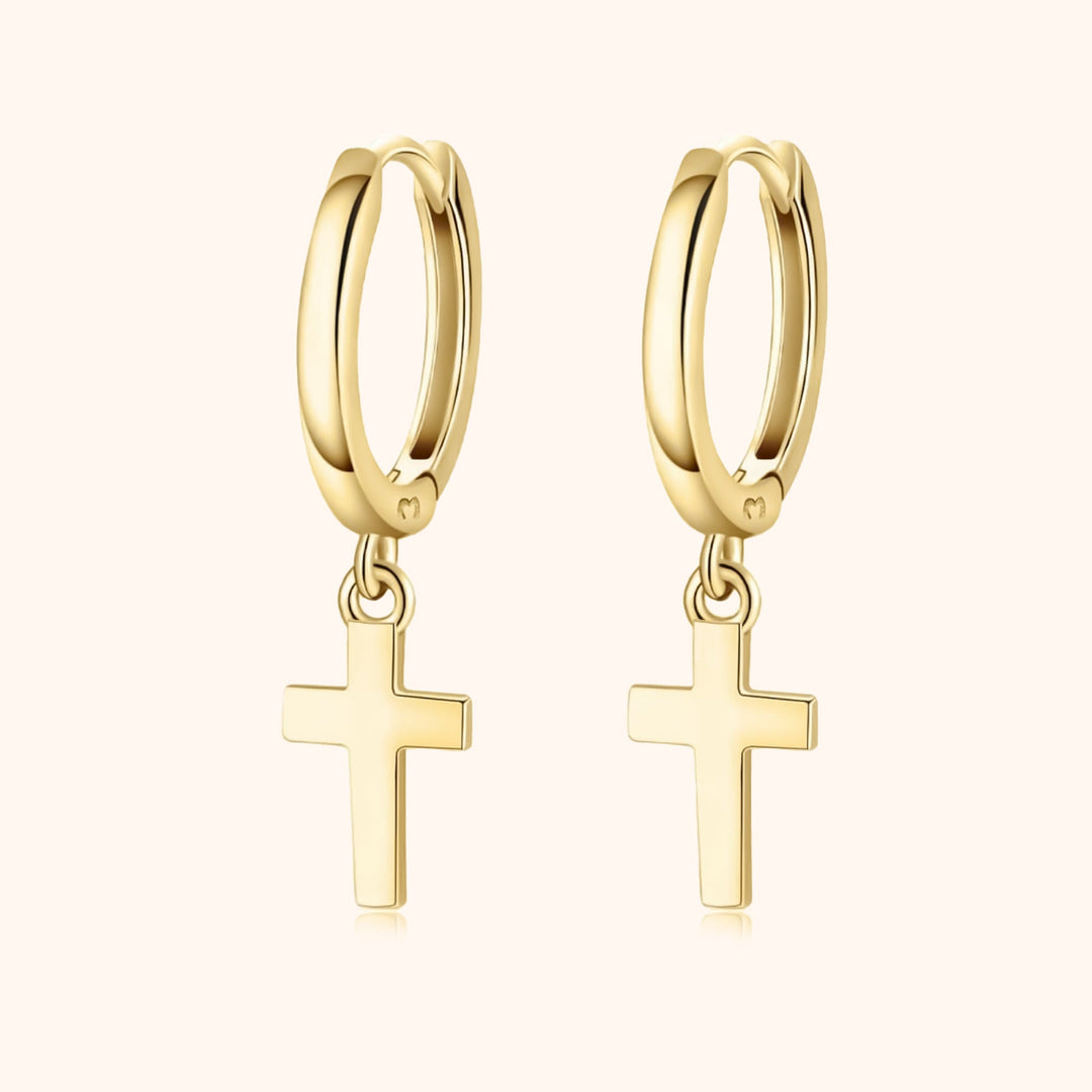Earrings with Cross Pendant - Aurelia