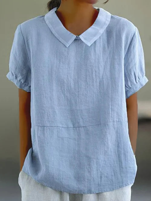 Classic Solid Color Top Natural Comfort with Effortless Style