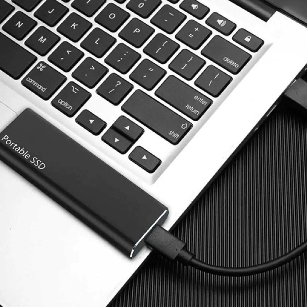 Portable external hard drive 4TB with USB-C connectivity