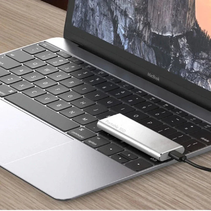 Portable external hard drive 4TB with USB-C connectivity