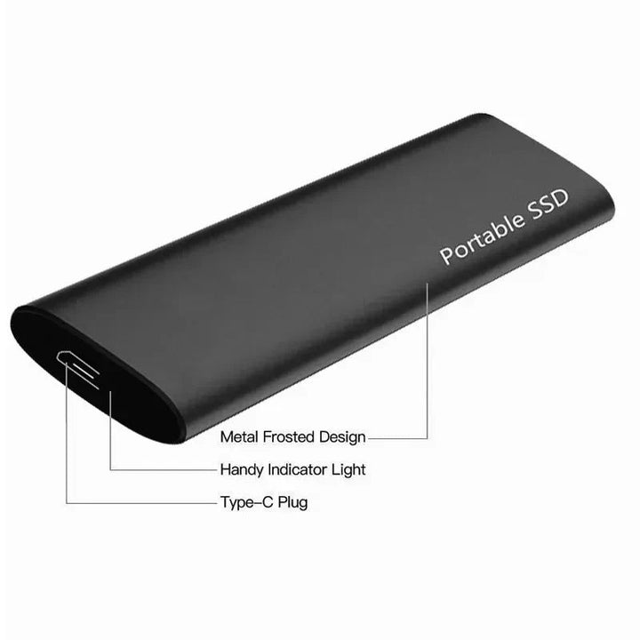Portable external hard drive 4TB with USB-C connectivity