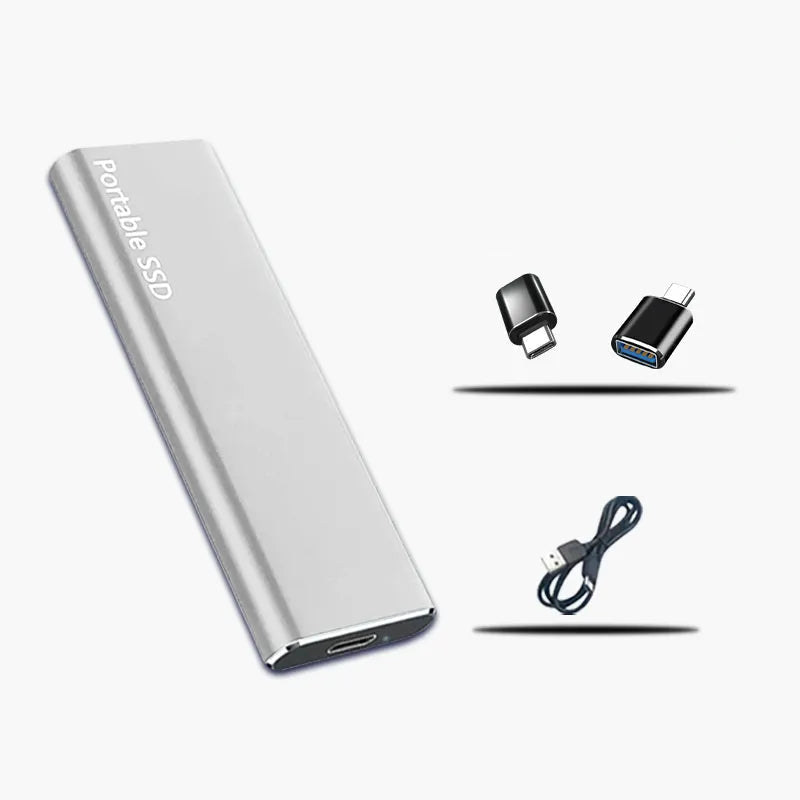 Portable external hard drive 4TB with USB-C connectivity