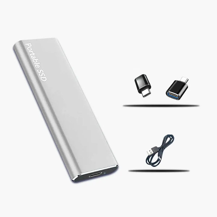 Portable external hard drive 4TB with USB-C connectivity