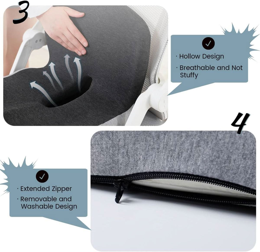 ERGOCOMFORT PAD – Premium Memory Foam Cushion for Posture and Comfort