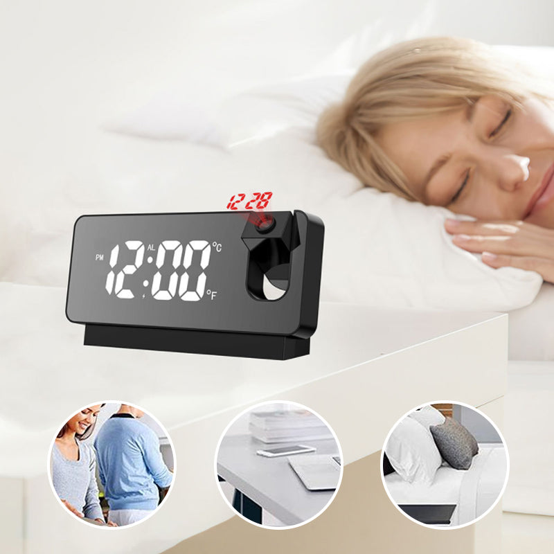 Modern Alarm Clock Projector | Multifunctional Alarm Clock with Projection