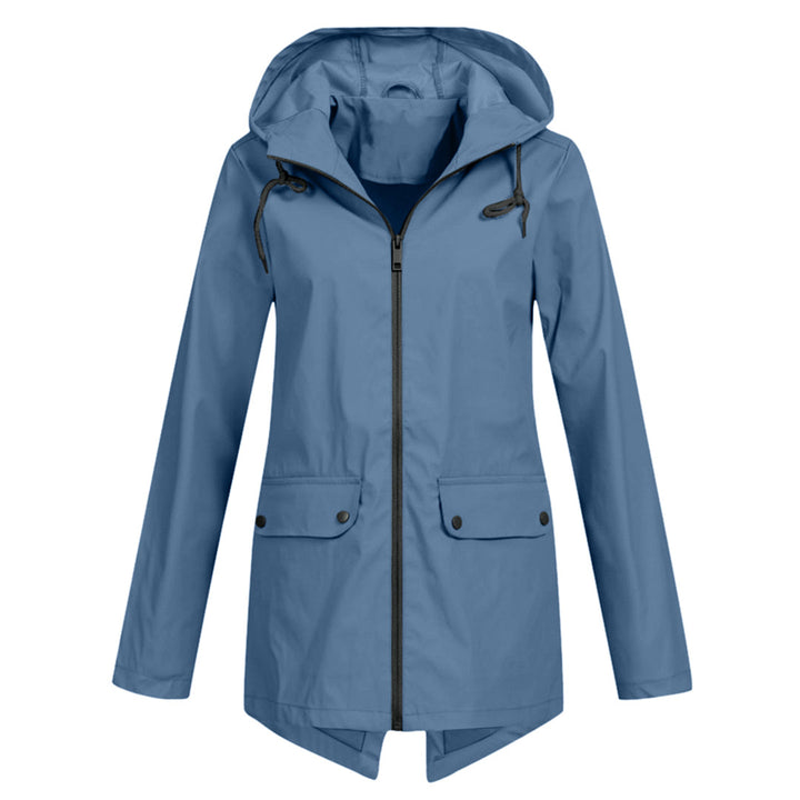 water-resistant Women's Mid-Length Jacket with Zipper