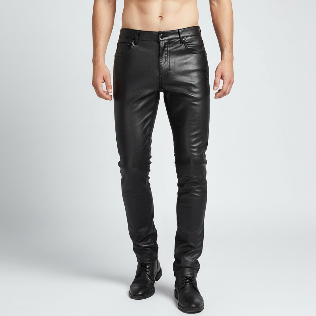 Faux Leather Men's Trousers - Oscar