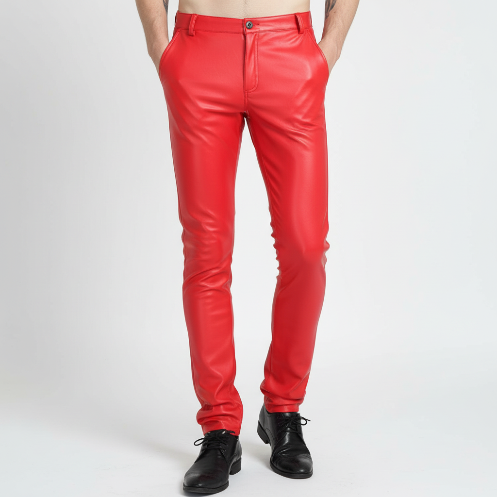 Faux Leather Men's Trousers - Oscar