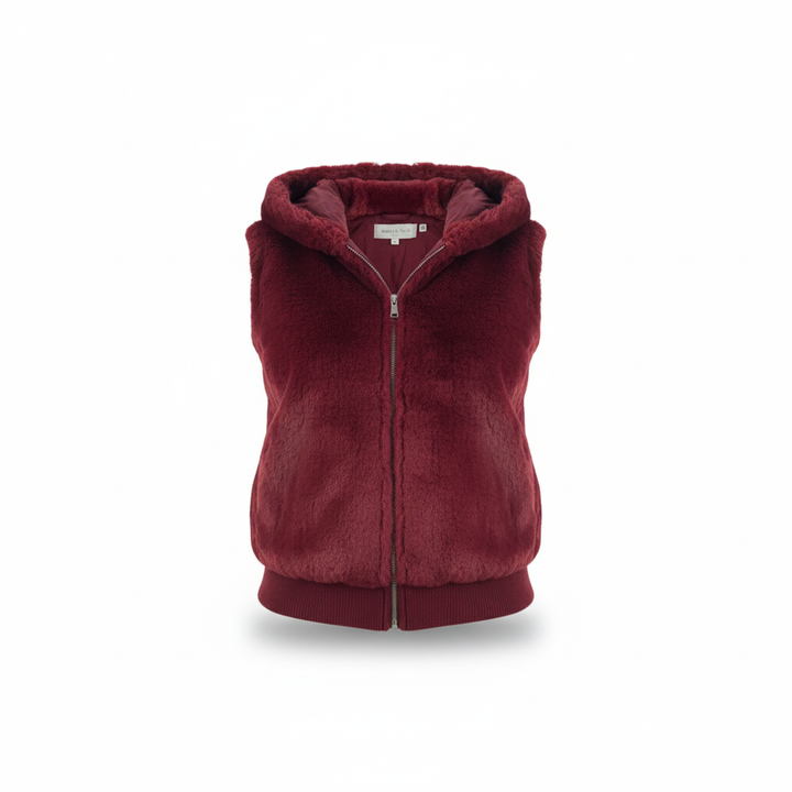 Fluffy Hooded Cardigan - Christina