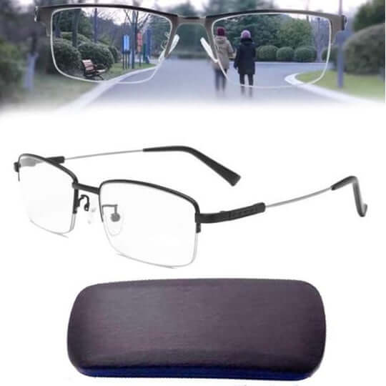 Progressive Reading Glasses for Near and Far Vision, with Anti-Reflective Coating and UV Protection