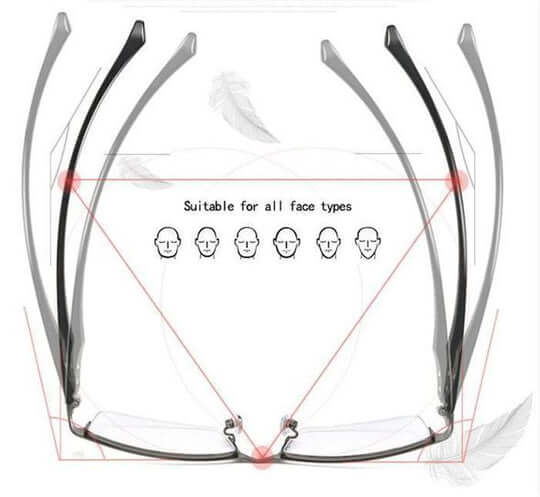 Progressive Reading Glasses for Near and Far Vision, with Anti-Reflective Coating and UV Protection