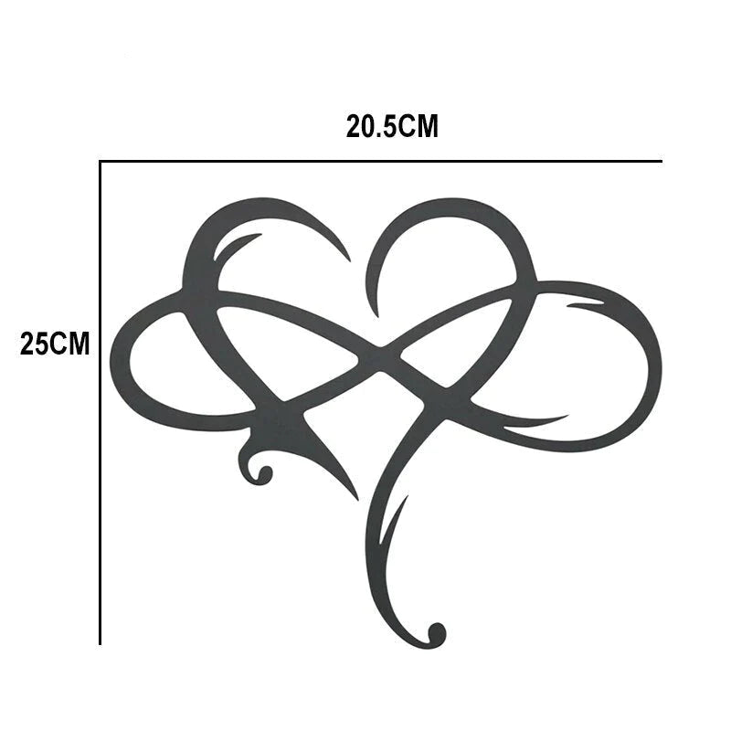 LoveBound - Elegante Wanddekoration in Herz- und Unendlichkeitssymbol-Form