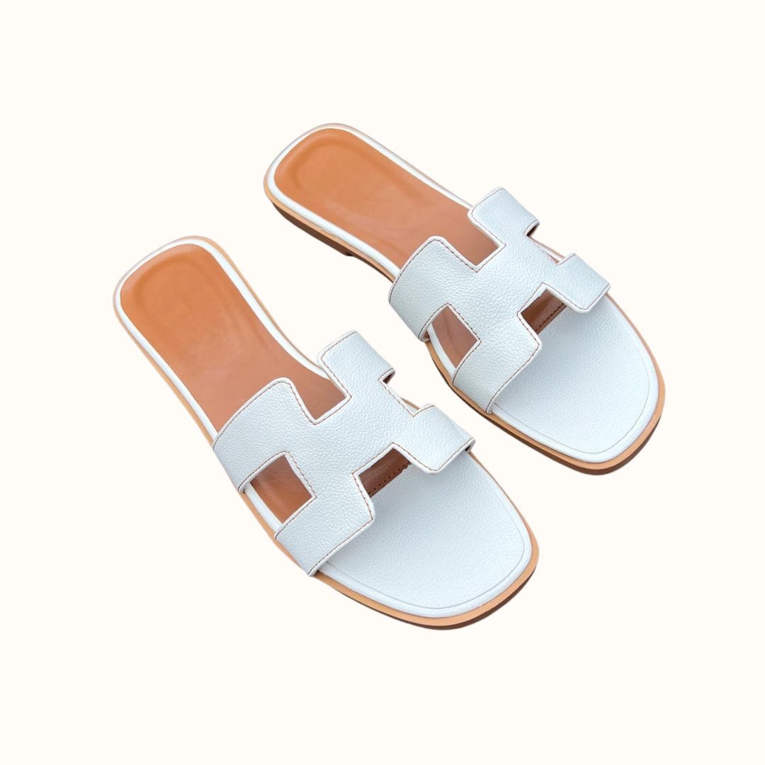 Damensandalen mit H-Steg aus veganem Leder - Bequem und elegant