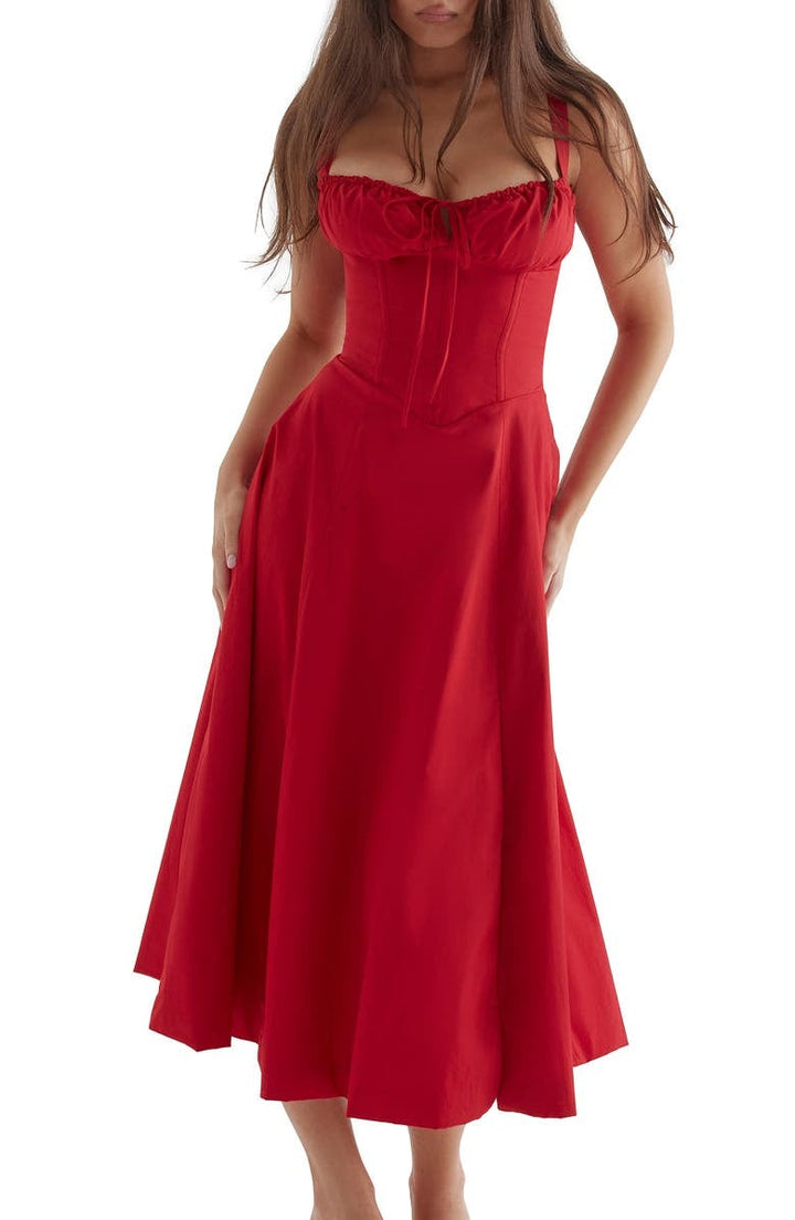 Floral Waist-Shaping Dress