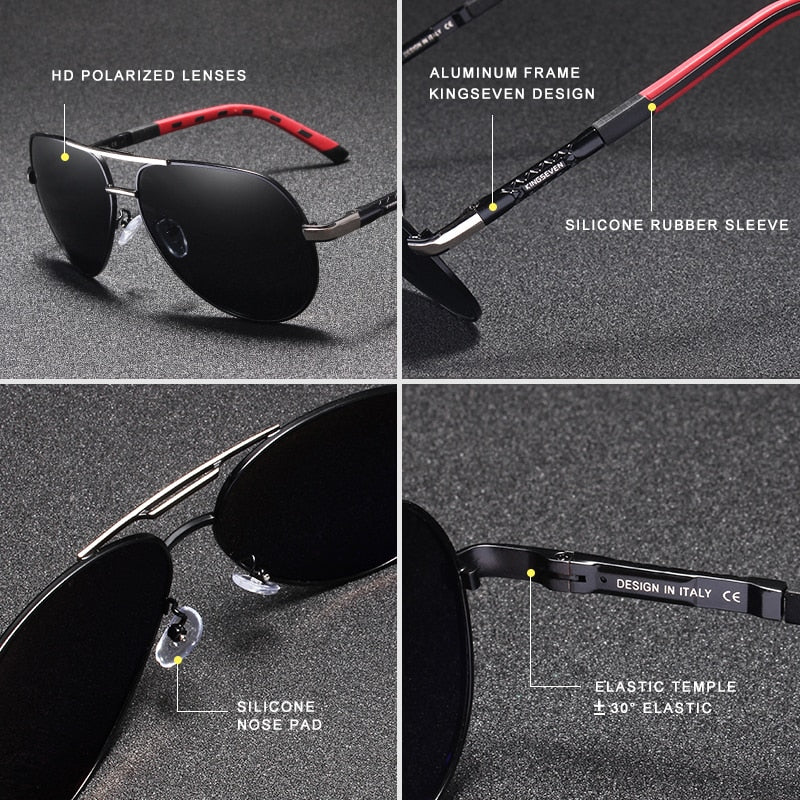 Vintage Polarised Aluminium Sunglasses