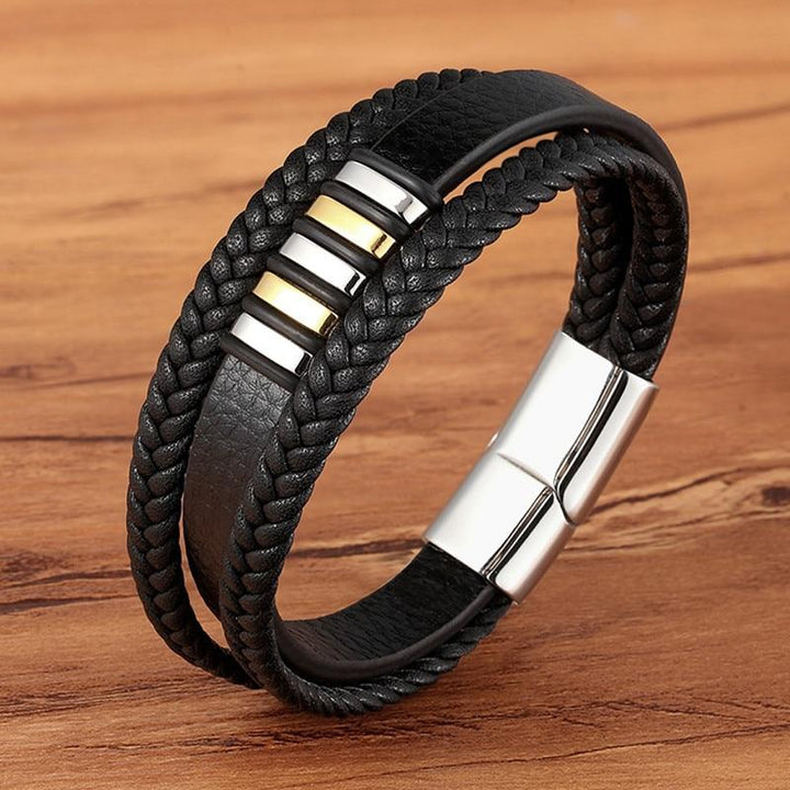 Men's Leather Bracelet - Timeless and Stylish Accessory