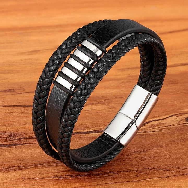 Men's Leather Bracelet - Timeless and Stylish Accessory