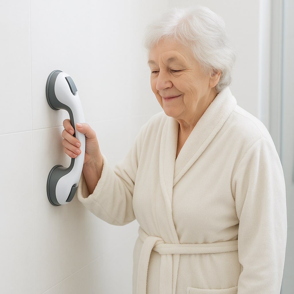 Bathroom Grab Bar | No Drilling | Strong Suction Cup Mount