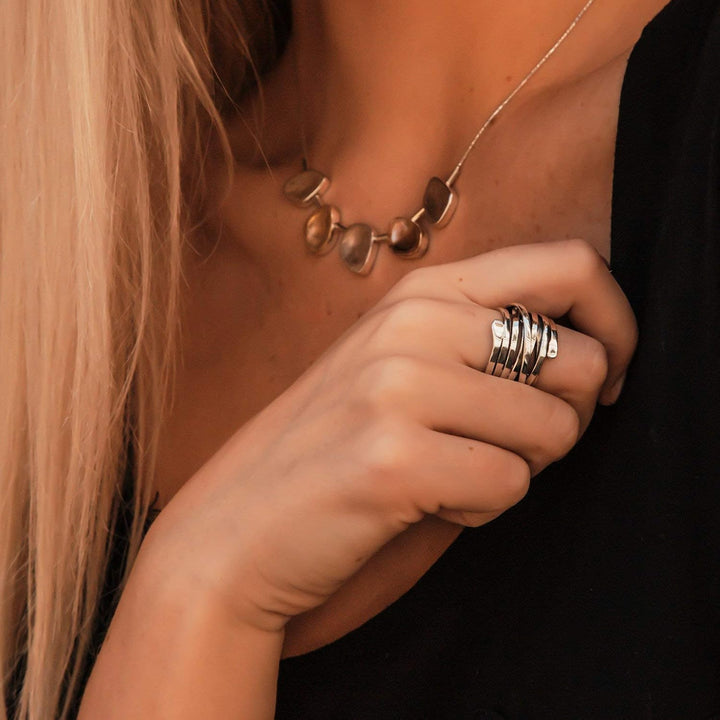 Refined silver ring with vintage look