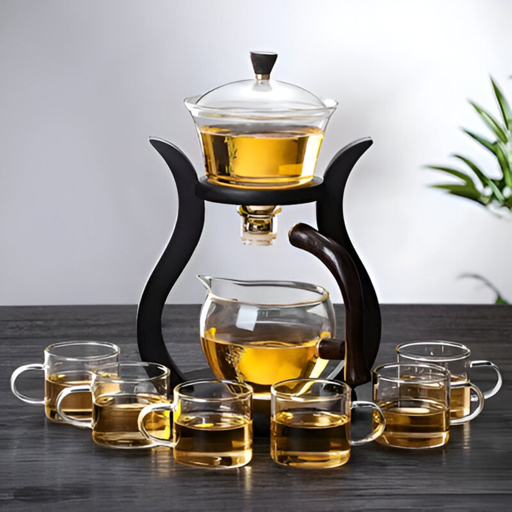 Handgefertigtes Teekannen-Set - Einzigartige tropffreie Teekanne mit magnetischem Ausguss, Teesieb und ergonomischem Griff