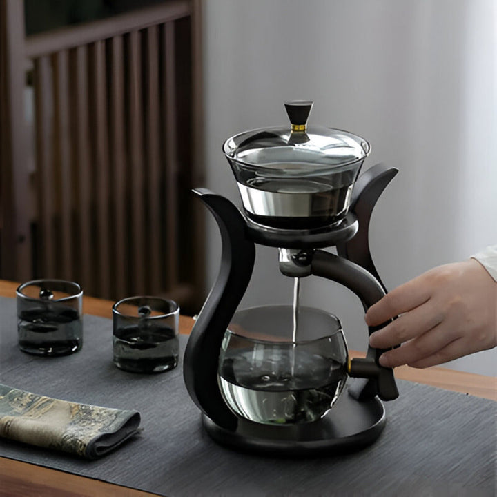 Handgefertigtes Teekannen-Set - Einzigartige tropffreie Teekanne mit magnetischem Ausguss, Teesieb und ergonomischem Griff
