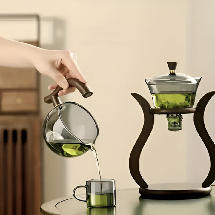 Handgefertigtes Teekannen-Set - Einzigartige tropffreie Teekanne mit magnetischem Ausguss, Teesieb und ergonomischem Griff