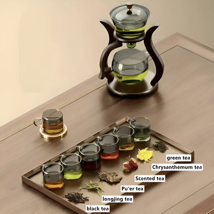 Handgefertigtes Teekannen-Set - Einzigartige tropffreie Teekanne mit magnetischem Ausguss, Teesieb und ergonomischem Griff