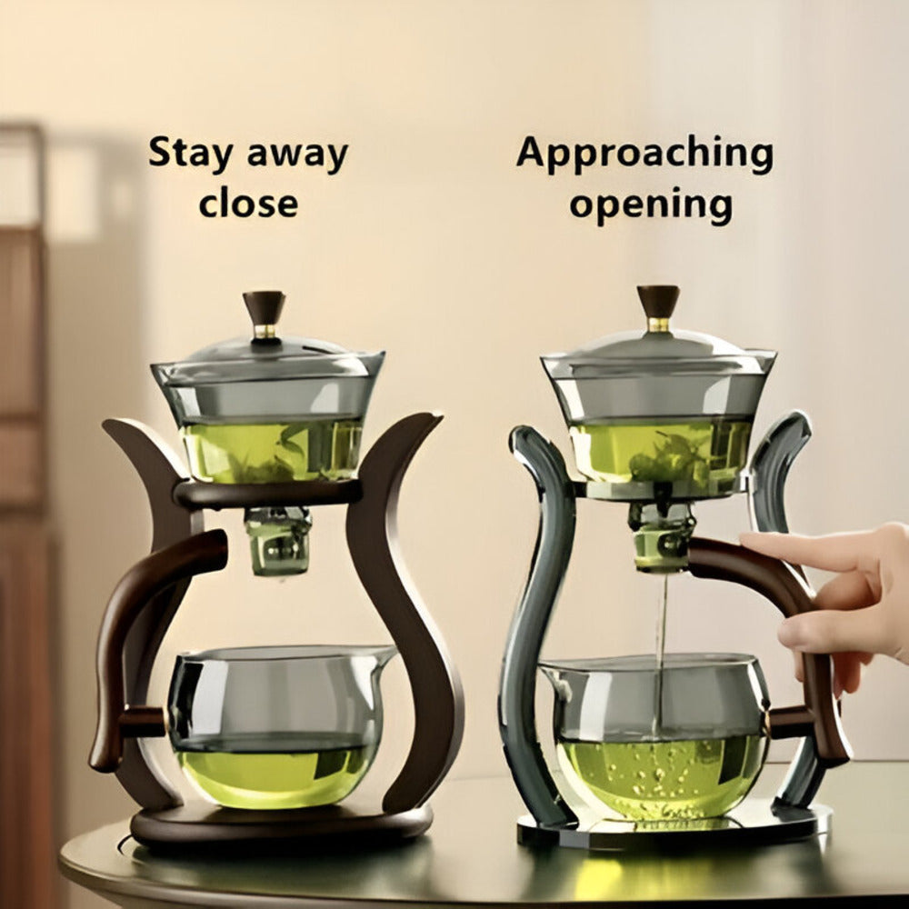 Handgefertigtes Teekannen-Set - Einzigartige tropffreie Teekanne mit magnetischem Ausguss, Teesieb und ergonomischem Griff