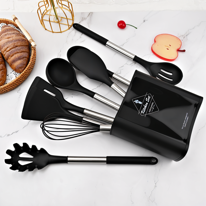 12-Piece Silicone Kitchen Utensil Set – Culinara Pro