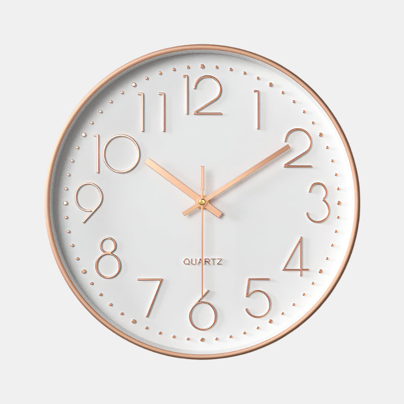 Elegant, Silent Wall Clock with Raised Numbers