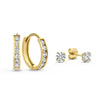 Gold earrings set