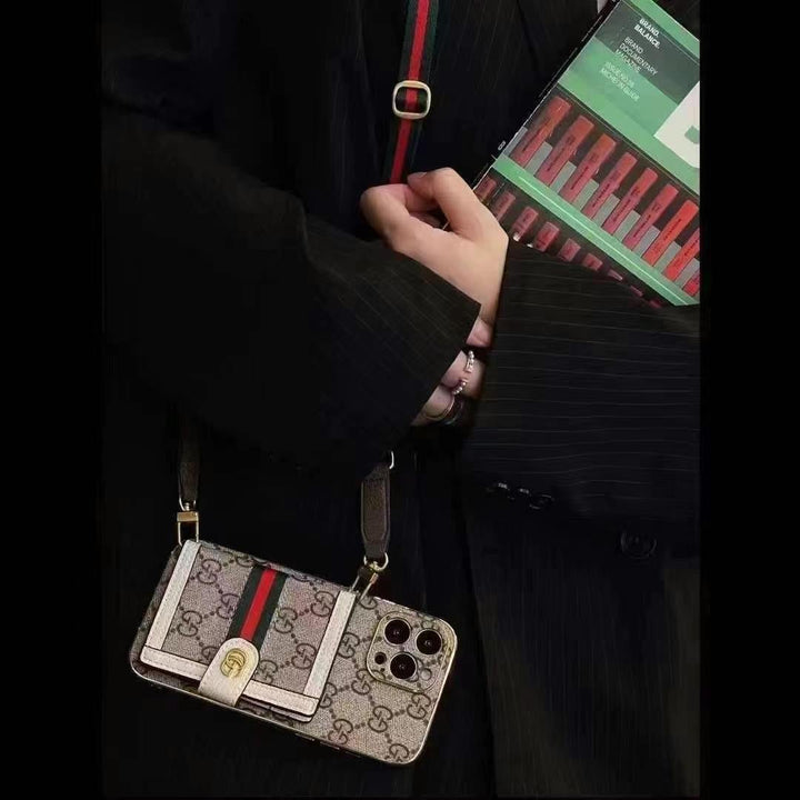 Luxury iPhone Case with Shoulder Bag