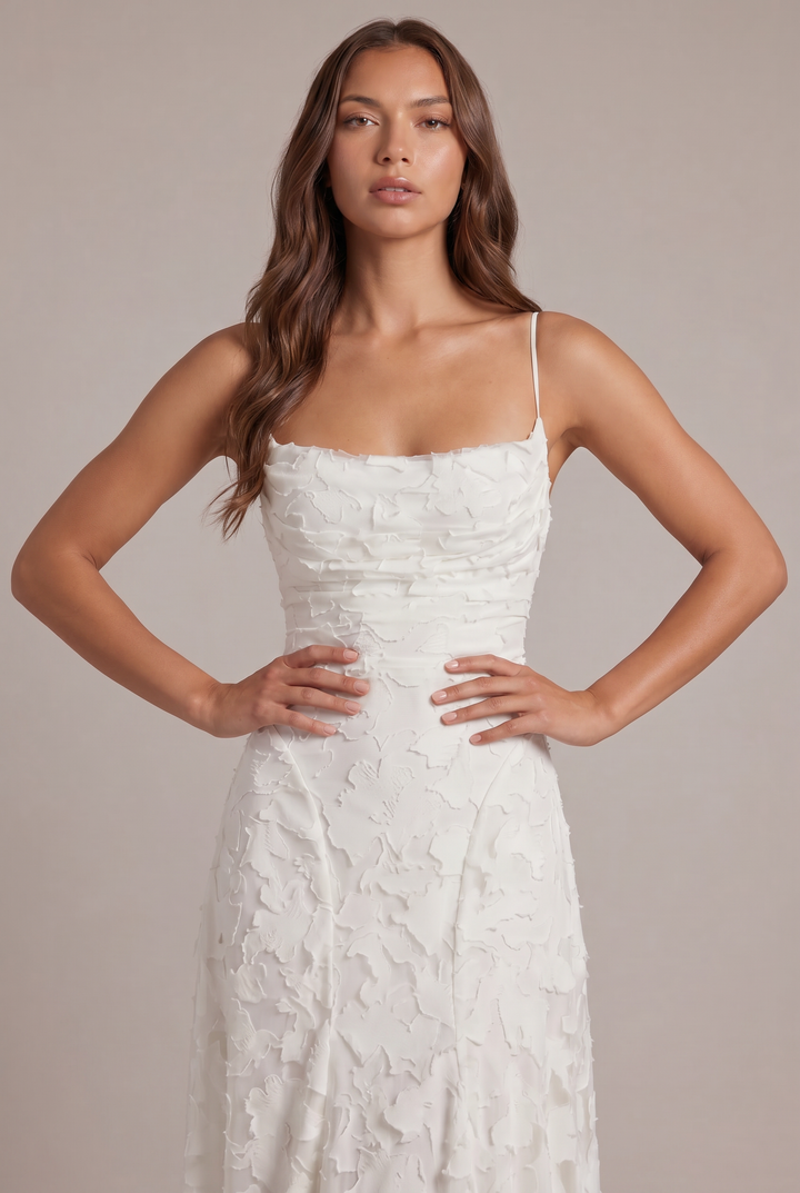 Olivia Maxi Dress - Elegant Evening Dress with Floral Pattern