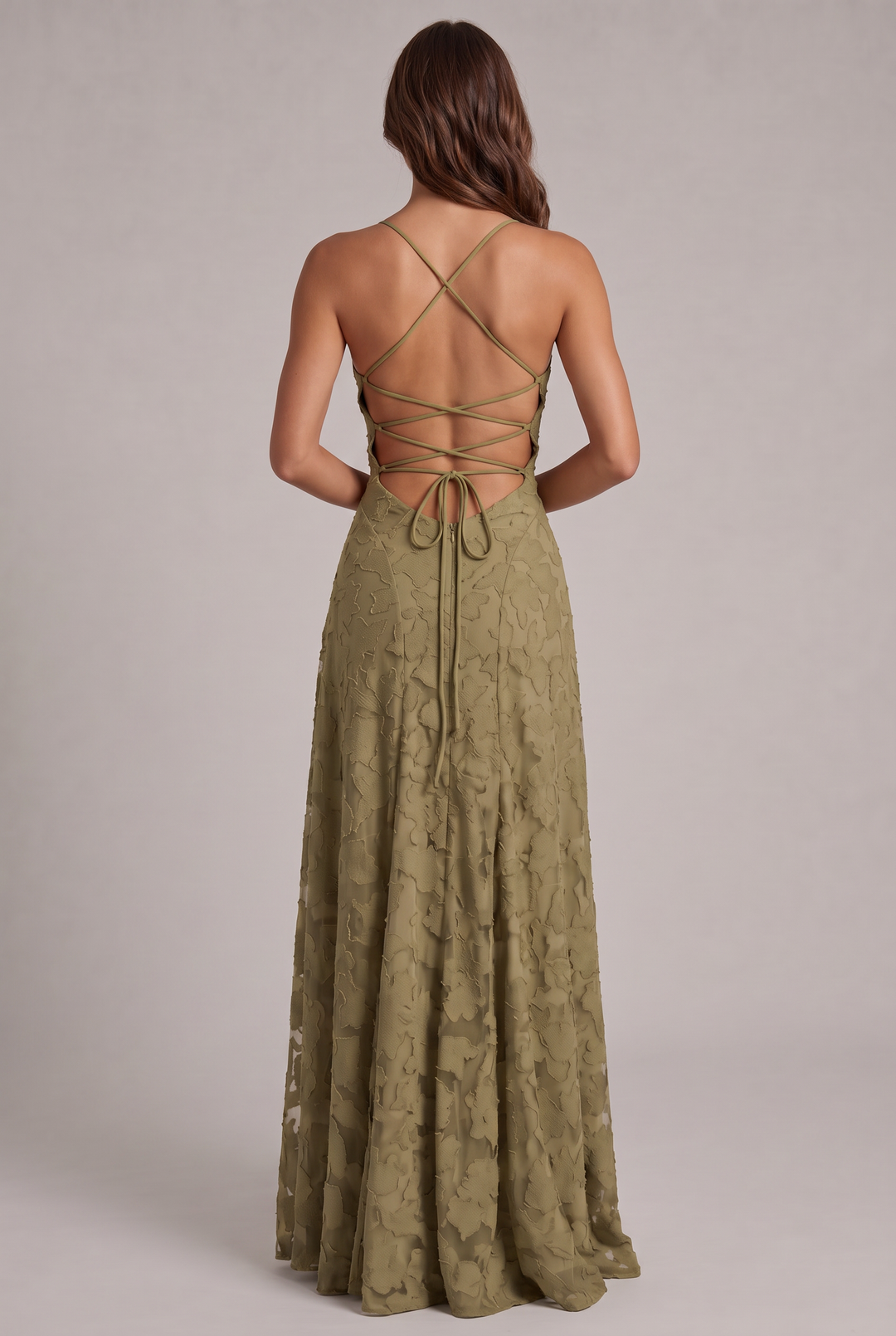 Olivia Maxi Dress - Elegant Evening Dress with Floral Pattern