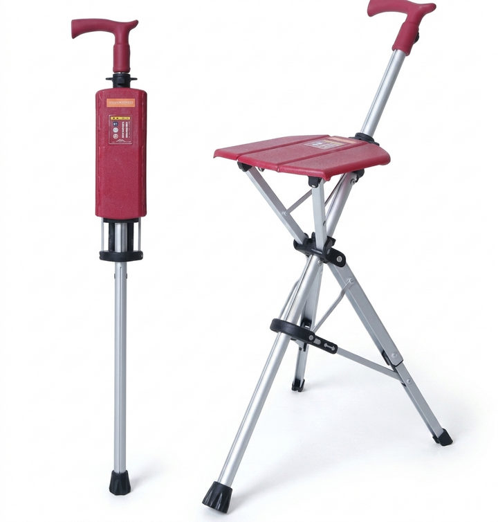 CrutchSeat - Folding Stool for Comfort - Lightweight and Portable