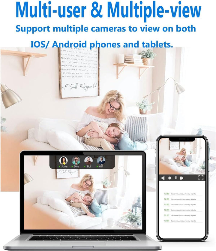Indoor Camera | Night Vision and Motion Detection | WLAN Access | SecureView