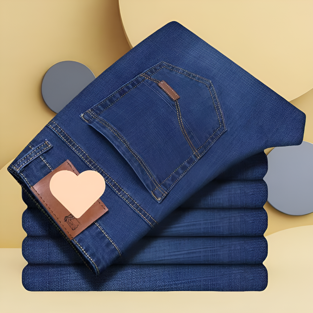 Men's Straight Leg Jeans - Durable Denim