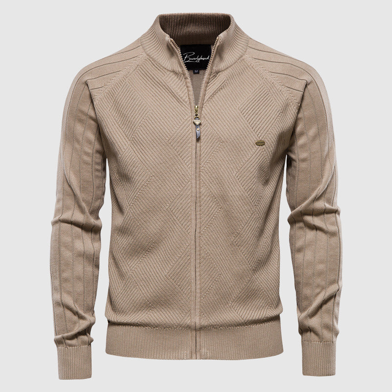 Men’s Full-Zip Cotton Vest – Versatile Layer for Everyday Wear