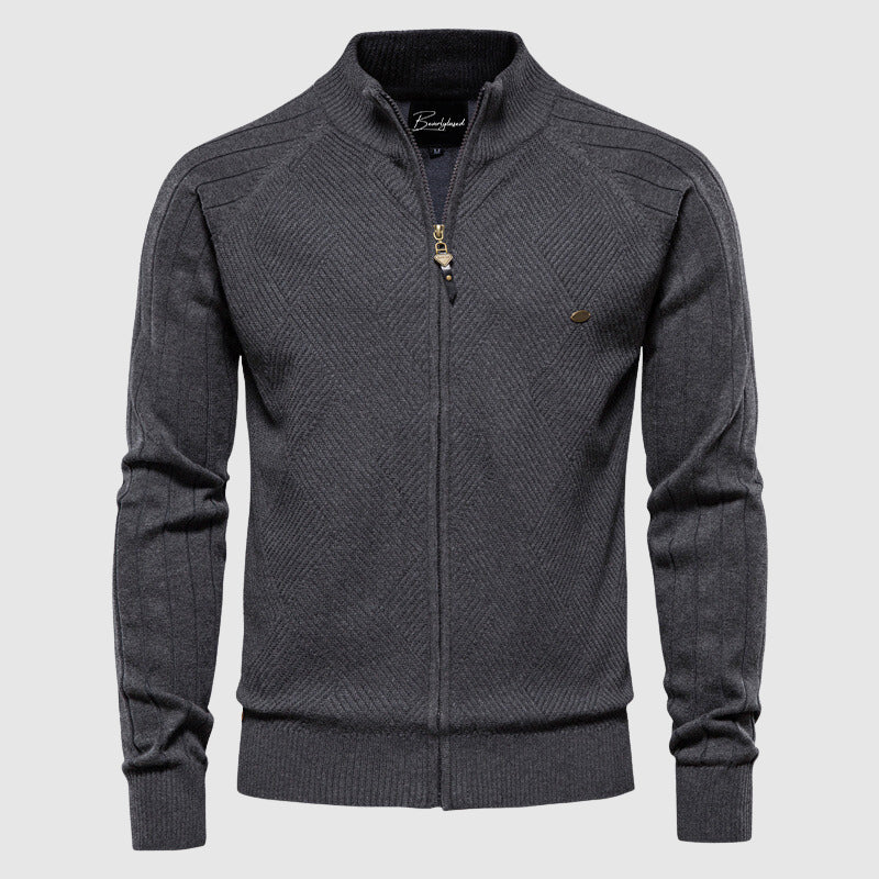 Men’s Full-Zip Cotton Vest – Versatile Layer for Everyday Wear