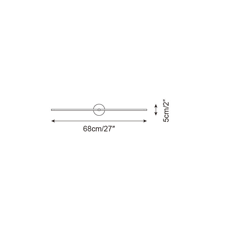 Minimalist Linear Two-Arm Wall Light, Modern Style